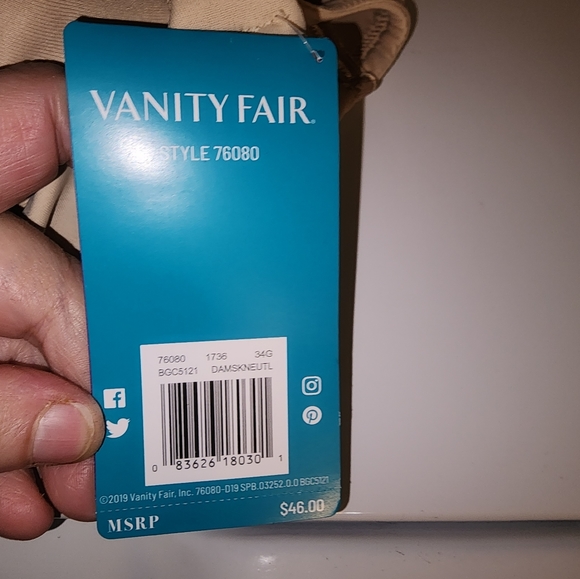 Vanity Fair Full Figure Beauty Back Smoother Bra 34G NWT - Picture 12 of 12